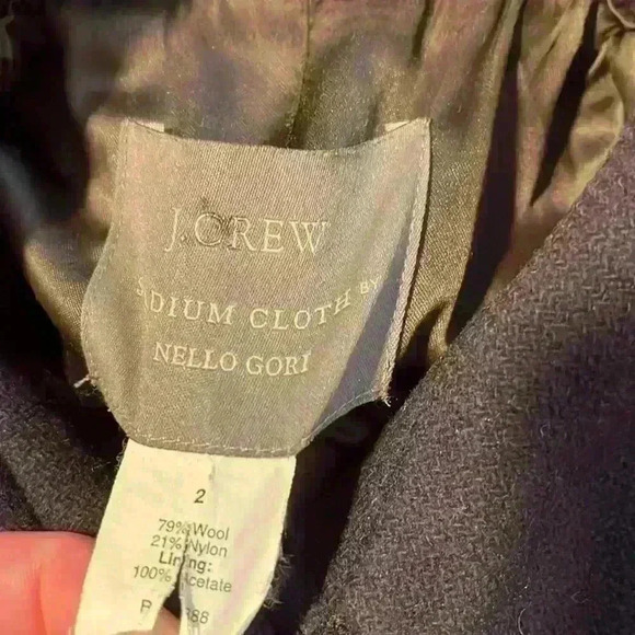 Jcrew Nello Gori stadium cloth navy blue peacoat - Picture 4 of 8